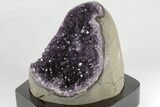 Amethyst Cluster With Wood Base - Uruguay #199799-2